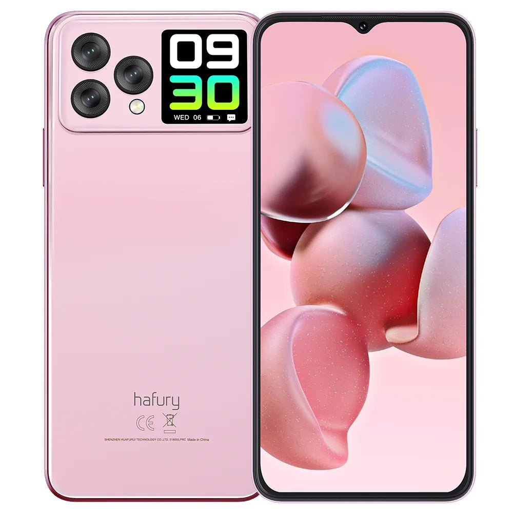 cubot hafury v1, smartphone android, 16gb ram(8gb+8gb), 256gb rom, dual screen, 64mp camera, nfc, global version, dual 4g phone