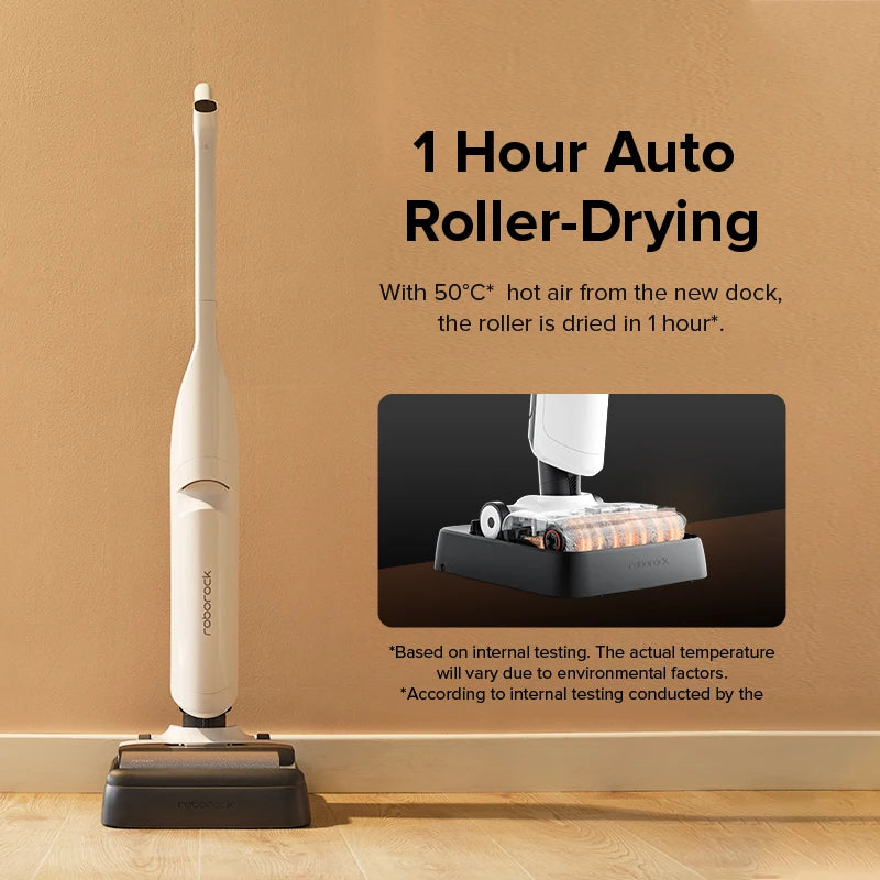 roborock flexi lite wet and dry vacuum cleaner 17000pa suction samrt cleaning flexible lightweight roller-cleaning