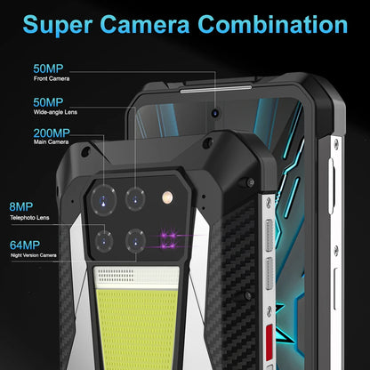 Unihertz Tank 3 by 8849 Rugged Smartphone 32GB 512GB 23800mAh 120W Charger Dimensity 8200 5G Cell Phone 200MP 120Hz Mobile Phone