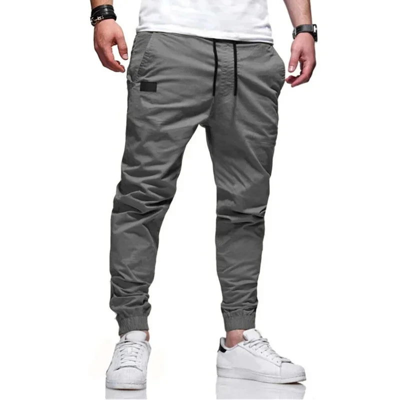 new cargo pants men's loose straight sports clothing solid color sweatpants large size joggers woven pants casual male trousers