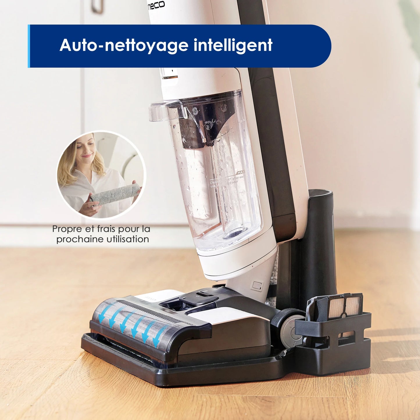 tineco ifloor 3 breeze plus wet dry vacuum cordless floor cleaner and mop one-step cleaning for hard floors