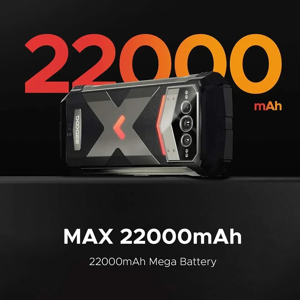 global version doogee v max plus rugged phone 6.58" 120hz 36gb(16+20) 512gb 200mp ai camera 22000mah lighting effect android 14