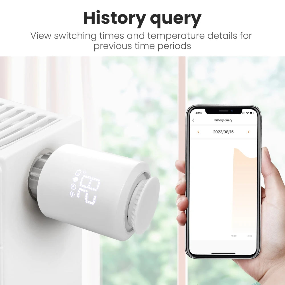 avatto tuya zigbee3.0 smart thermostat radiator actuator trv thermostatic valve controller works with alexa google home alice