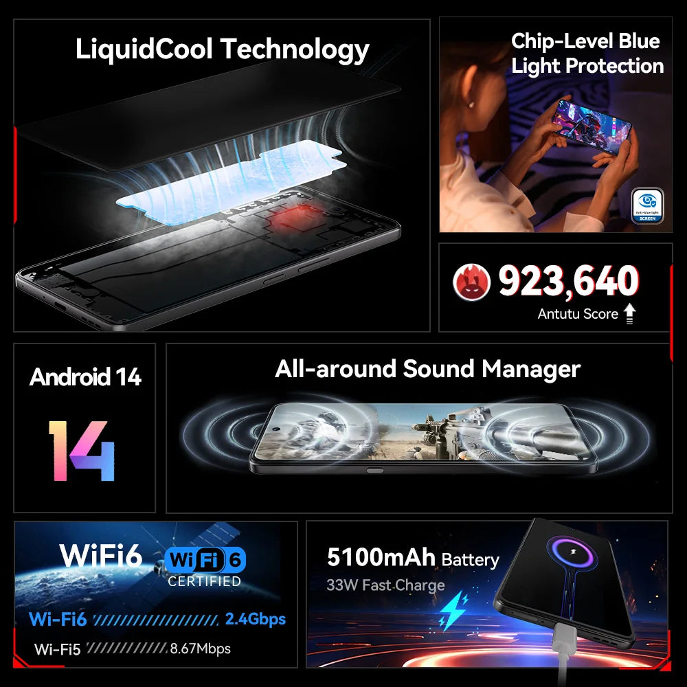 cubot max 5, android smartphone 5g, dimensity 8200,4nm,  3.1ghz, 6.95-inch 144hz large screen, 24+256gb,gaming phone,add to cart
