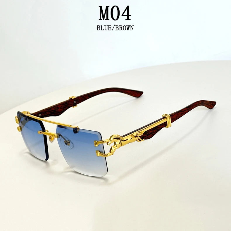 luxury sunglasses women square rimless sunglasses for men vintage fashion glasses gafas de sol hombre lunette soleil femme