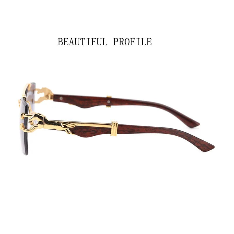 luxury sunglasses women square rimless sunglasses for men vintage fashion glasses gafas de sol hombre lunette soleil femme
