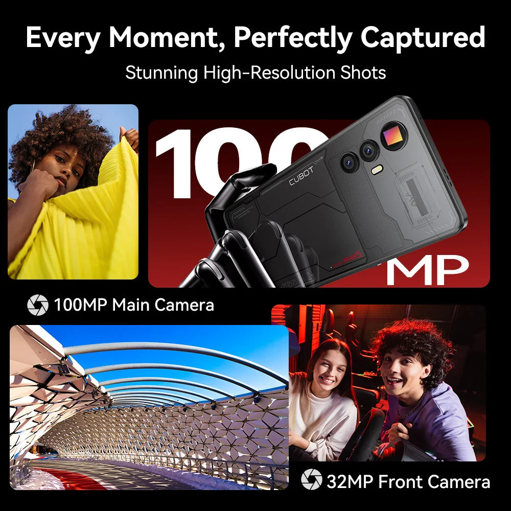 cubot max 5, android smartphone 5g, dimensity 8200,4nm,  3.1ghz, 6.95-inch 144hz large screen, 24+256gb,gaming phone,add to cart